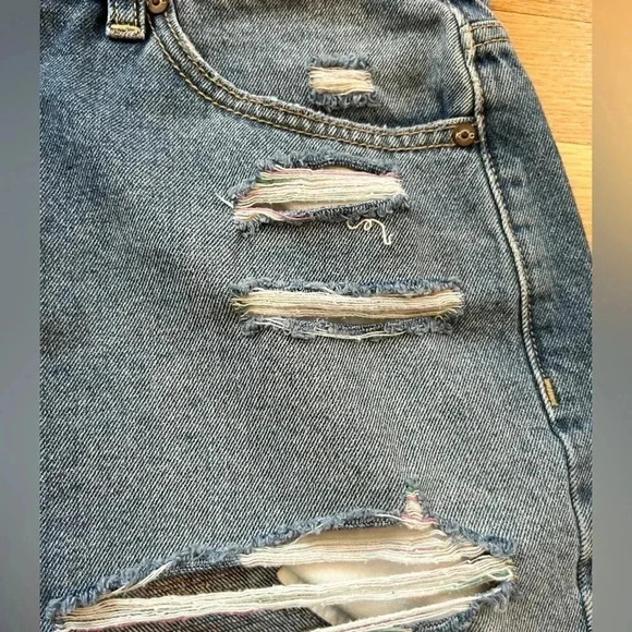 Kancan Ripped Jean Shorts - Picture 2 of 8